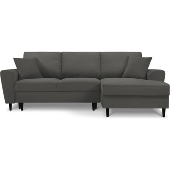 Cosmopolitan Design Тъмносив разтегателен ъглов диван с място за съхранение от рипсено кадифе (десен ъгъл) Kyoto - Cosmopolitan Design (COS_RCF_72_F1_KYOTO7)