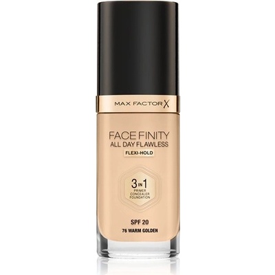 Max Factor Facefinity 3 in 1 tekutý make-up s uv ochranou SPF20 76 Warm Golden 30 ml