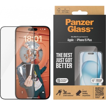 Panzer Стъклен протектор PanzerGlass за Apple iPhone 15 Plus UWF wA