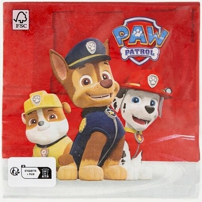 Decorata Party Paw Patrol ubrousky 2-V 20 ks 33x33cm