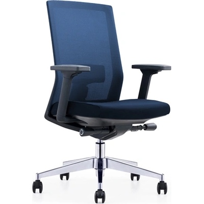RFG Работен стол Alcanto W, дамаска и меш, тъмносиня седалка, тъмносиня облегалка (O4010120262)