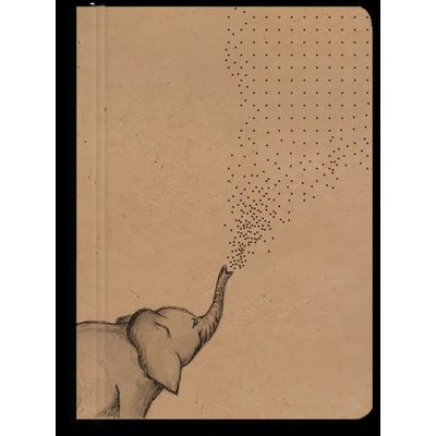Notes tečkovaný A6 kraft Slon