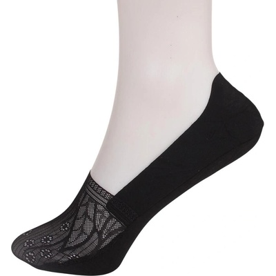 Дамски черни терлици с дантела