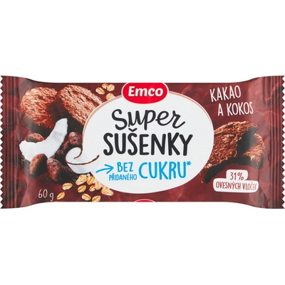 Emco Super sušenky Kakao a kokos 60 g – Zboží Dáma