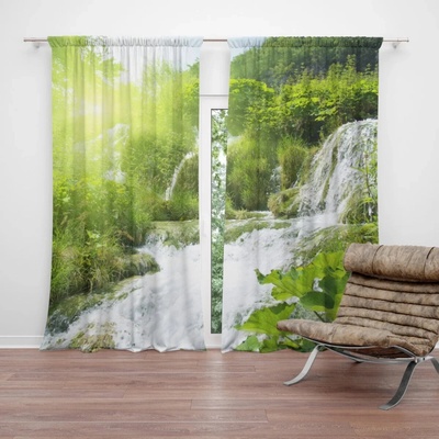 Sablio Závěs Kaskádovitý vodopád: 2ks 140x250cm