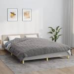 vidaXL Утежнено одеяло сиво 220x230 см 15 кг плат (3154845)