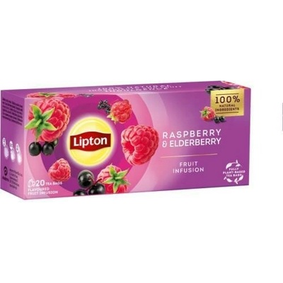Lipton Fruit Infusion ovocný čaj malina a černý bez 20 x 1,6 g