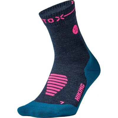 STOX Energy Socks Дамски мериносови чорапи STOX Energy Socks Women's Hiking Merino Ankle Socks Merino socks - Dark Blue / Pink - размер 38-40 (EU) (207-2117-0212)