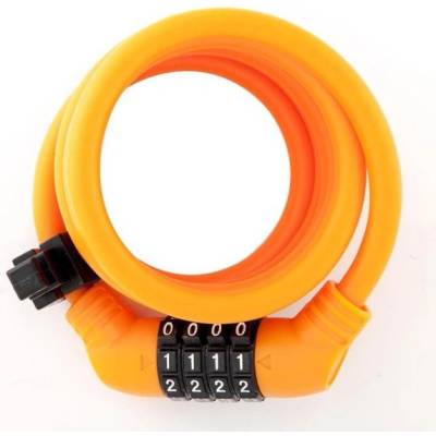ULAC Велоключалка с кабел спирала Ulac Zen Master Orange с шифър