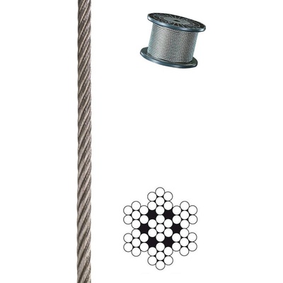 Penar Nerezové lano DIN 3055 spletení 7x7 1mm 7X7A401