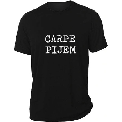 Nie som idealista tričko Carpe Pijem čierne