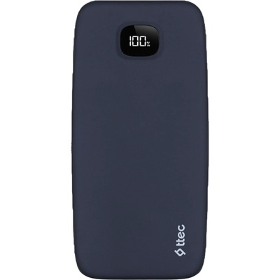Ttec Портативна батерия ttec - ChargeUp Pro LCD, 10000 mAh, тъмносиня (8694470829302)