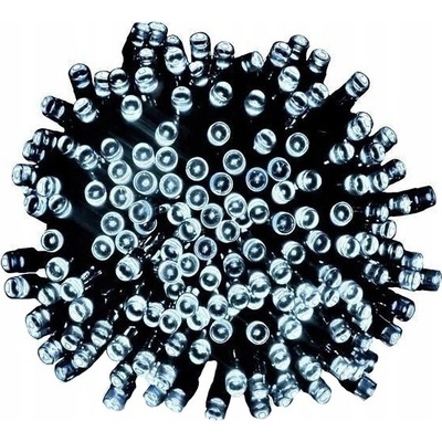 BERGE LED vianočná reťaz 100LED 10M IP20 8 funkcií studená biela