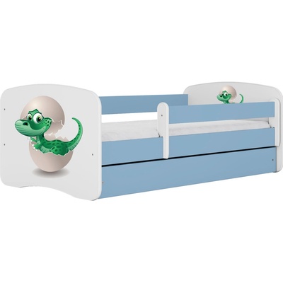 Kocot Kids Babydreams dinosaurus modrá se šuplíky s matrací