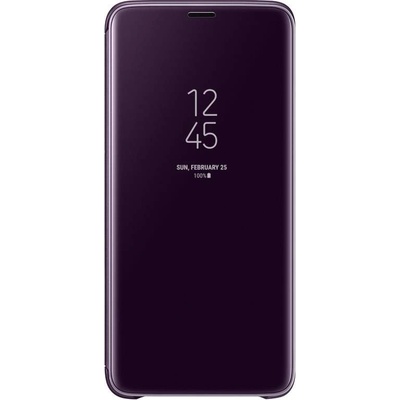 Samsung Clear View Stand Cover EF-ZG965CVEGWW - оригинален кейс с поставка, през който виждате информация от дисплея за Samsung Galaxy S9 Plus (виолетов)