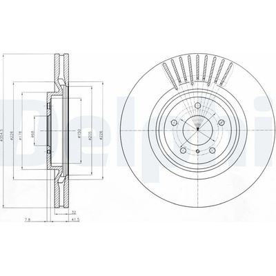 DELPHI Brzdový kotúč BG9073C