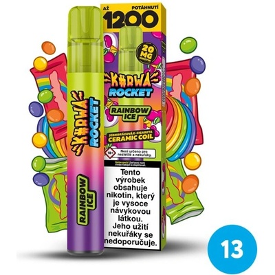 Kurwa Rocket Rainbow Ice 20 mg 1 200 potahů