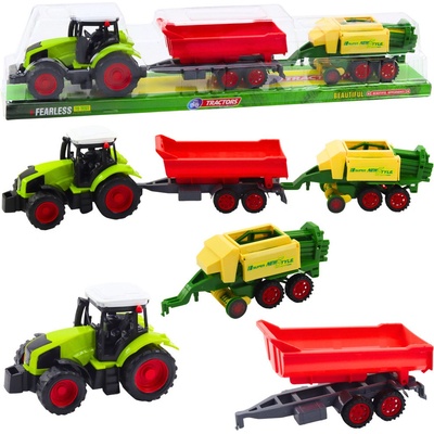 Lean Toys Sada Zemědělský Traktor Přívěs Lis Zemědělský Stroj