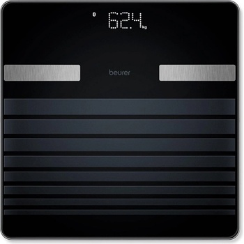 Beurer Кантар Beurer BF 451, До 180 кг, 8 функции, LED, Bluetooth, Памет, 8 профила, Закалено стъкло, Черен/инокс (BF 451)
