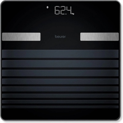 Beurer Кантар Beurer BF 451, До 180 кг, 8 функции, LED, Bluetooth, Памет, 8 профила, Закалено стъкло, Черен/инокс (BF 451)