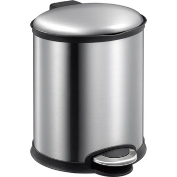 EKO-Europe Кош за отпадъци EKO ELLIPSE с педал (6 л) - хром мат (EKO 932506 - Matt s/s)