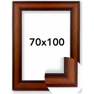 Fotorámeček 40 Rozměr: 70 x 100 cm, Barva: Hnědá, Typ zasklení: Plexi