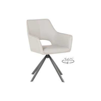 Carmen Трапезен стол reading 2 силиконова кожа - сив 67