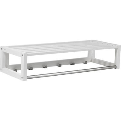 Rowico Бяла стенна закачалка от масивна бреза с рафт Confetti - Rowico (103601)