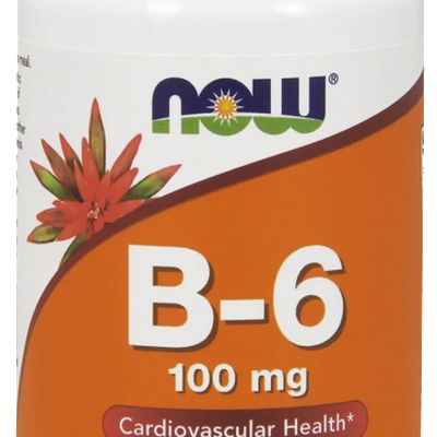 NOW НАУ ФУДС ВИТАМИН b-6 (pyridoxine) 100 МГ - 100 КАПСУЛИ / now b-6 , 100mg 100 caps