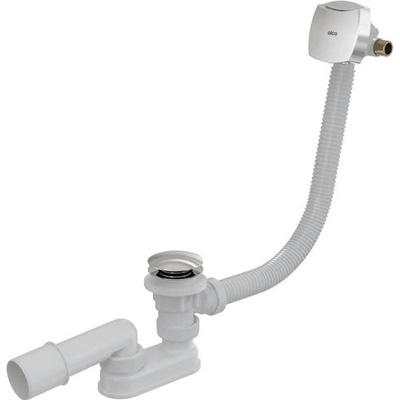 Alcaplast sifon vanový s napouštěním přepadem 120 cm, click/clack, kov, chrom A508CKM-120