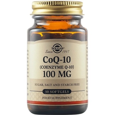 Solgar CoQ-10, 100 mg, 30 меки капсули, Solgar