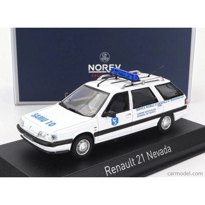 Norev Renault R21 Nevada Sw Station Wagon Samu Ambulance 1991 Bílá 1:43