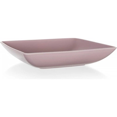 Banquet Plastový hranatý hluboký talíř CULINARIA 17,5x17,5cm růžový