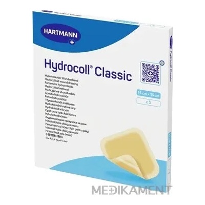 Hydrocoll Classic Hydrokoloidné krytie na rany 15 x 15 cm 5 ks