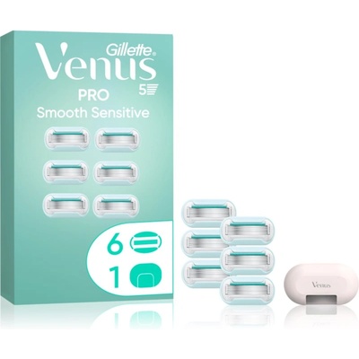 Gillette Venus PRO Smooth Sensitive Резервни остриета + защитен капак 6 бр