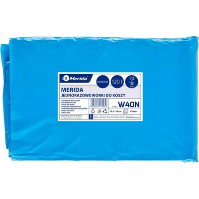 Merida pytle LDPE 40µm 160 L 10ks modré