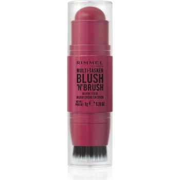 Rimmel Multi-Tasker Blush'N'brush руж в стик с четка цвят 200 Fushia Glam 8 гр