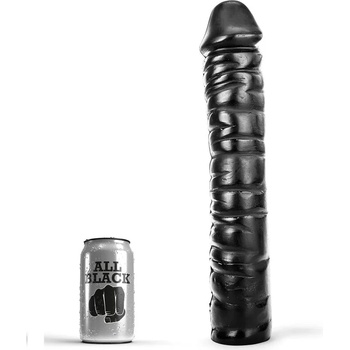 Реалистично дилдо с релефни вени, 38см. - All Black Dildo (D-222833)