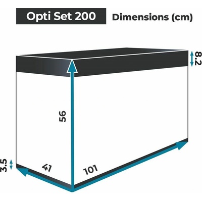 Aquael Opti Set akvarijní set bílý 101 x 41 x 56 cm
