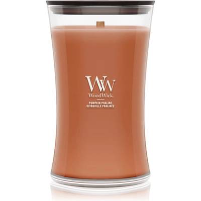 WoodWick Pumpkin Praline ароматна свещ с дървен фитил 610 гр