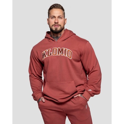 Klomio Oversize mikina s kapucňou Split korálová