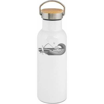 123TRIKO termoska Retro rybaření, černý potisk 500 ml