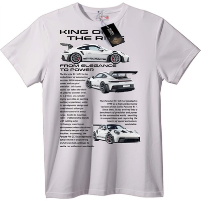 Тениска Porsche 911 GT3 Крал на пътя - 7XL, Black