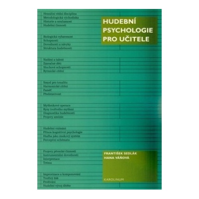 Hudební psychologie pro učitele – Sedlák František