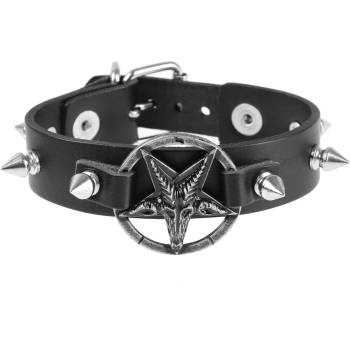 Image 1 of Leather & steel fashion Гривна Baphomet - LSF1 86