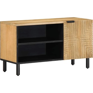 vidaXL TV шкаф кафяв 80x31, 5x46 cm масивна дървесина манго (4017735)