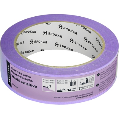 Spokar Washi Sensitive maskovací páska na citlivé povrchy 30 mm x 50 m