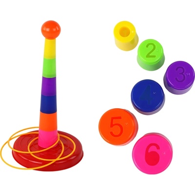 Lean Toys Hádzania na cieľ s pohárikmi a kruhmi