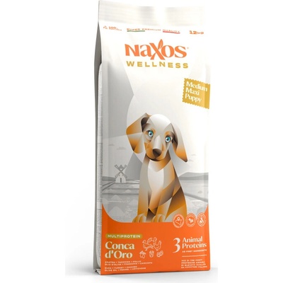 Naxos wellness puppy Medium & Maxi kuřecí krůtí kachní 12 kg