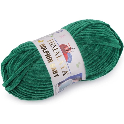 Pletací žinylková příze Dolphin Baby 100 g Varianta: 16 (80331) zelená smaragdová, Balení: 1 ks 49488/120346/239962